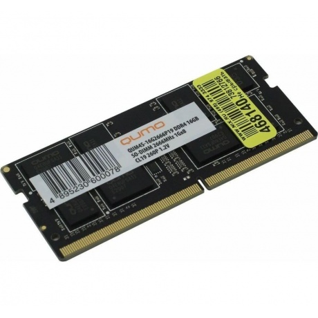 Оперативная память QUMO DDR4 SODIMM 16GB 2666MHz (QUM4S-16G2666P19) - фото 1