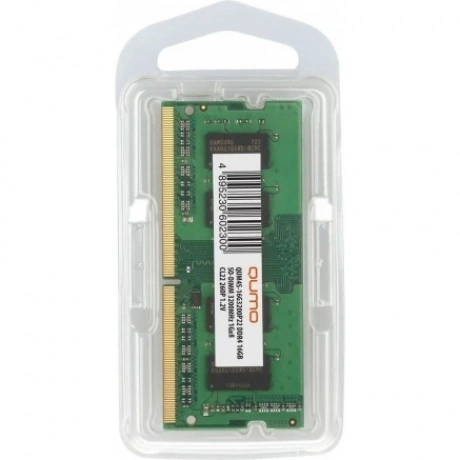 Оперативная память QUMO DDR4 SODIMM 16GB 3200MHz (QUM4S-16G3200P...