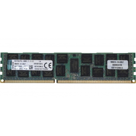 Оперативная память Kingston DDR3 DIMM 16GB 1600MHz (KVR16R11D4/16) - фото 2