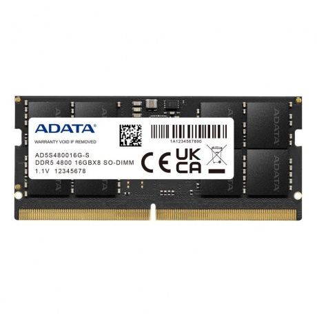 Память оперативная A-Data 16GB DDR5 4800 SO-DIMM (AD5S480016G-S) - фото 1