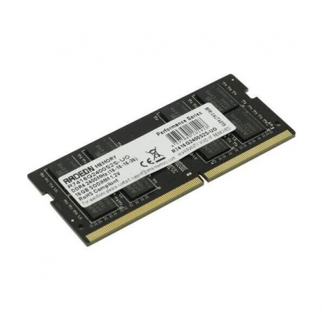 Память оперативная AMD Radeon 16GB DDR4 2400 SO DIMM R7 Performance Series Black (R7416G2400S2S-U) - фото 3