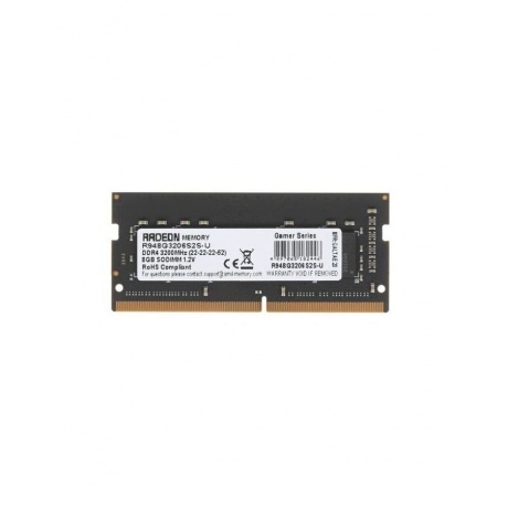 Память оперативная AMD Radeon 8GB DDR4 3200 SO DIMM R9 Gamers Series Black (R948G3206S2S-U) - фото 2