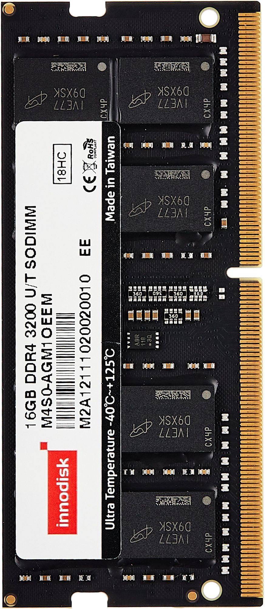 Память оперативная InnoDisk 16GB DDR4 3200 SO-DIMM (M4S0-AGM1OEEM) 30410