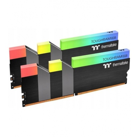 Память оперативная Thermaltake 64GB(2x32GB) DDR4 3200 TOUGHRAM RGB CL16 BLACK (R009R432GX2-3200C16A) - фото 1