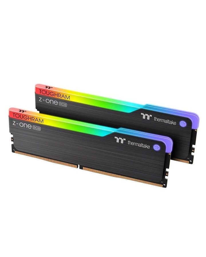 Память оперативная Thermaltake 16GB DDR4 4000 DIMM TOUGHRAM Z-ONE RGB Black (R019D408GX2-4000C19A) оперативная память для компьютера thermaltake toughram rgb dimm 64gb ddr4 3200 mhz r009r432gx2 3200c16a