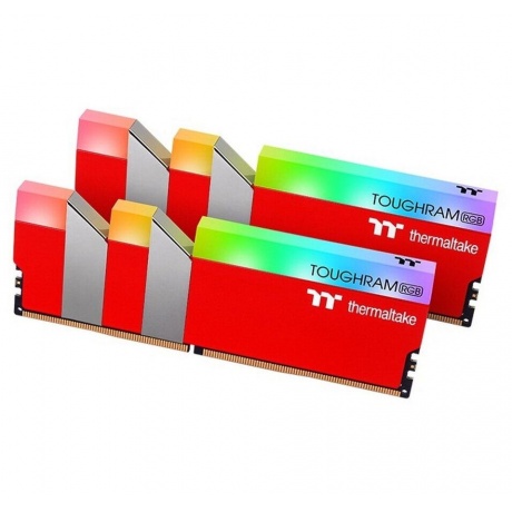 Память оперативная Thermaltake 16GB DDR4 3600 DIMM TOUGHRAM RGB Racing Red (RG25D408GX2-3600C18A) - фото 1