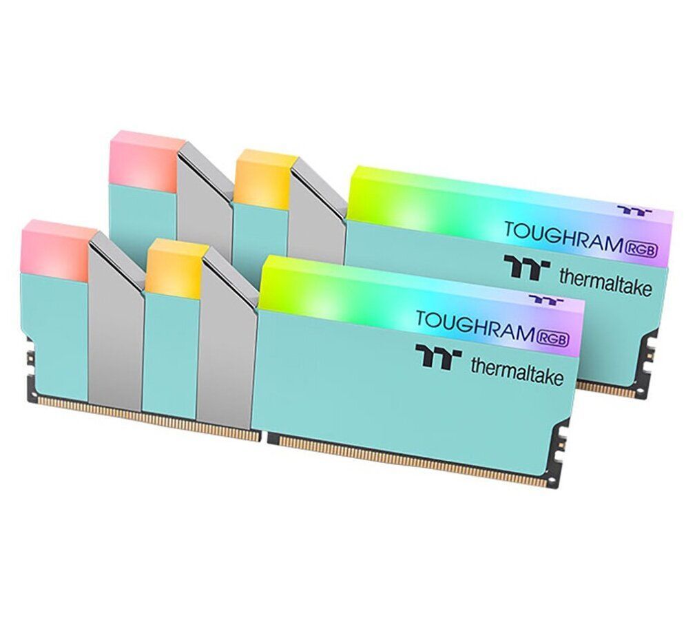 Память оперативная Thermaltake 16GB DDR4 3600 DIMM TOUGHRAM RGB Turquoise (RG27D408GX2-3600C18A)