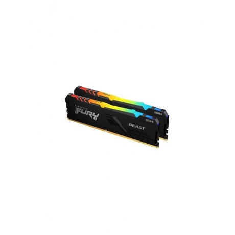 Оперативная память Kingston FURY Beast Black RGB (Kit of 2), CL16 DDR 4 DIMM 32Gb PC25600, 3200Mhz (KF432C16BB12AK2/32) - фото 1