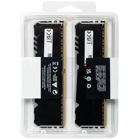 Оперативная память Kingston FURY Beast Black RGB (Kit of 2), CL16 DDR 4 DIMM 32Gb PC25600, 3200Mhz (KF432C16BB12AK2/32) - фото 8