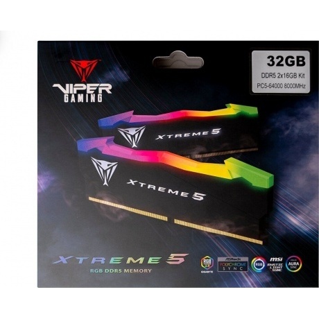 Оперативная память Patriot Viper XTREME RGB DDR 5 DIMM 32Gb (16Gbx2) 8000Mhz (PVXR532G80C38K) - фото 10