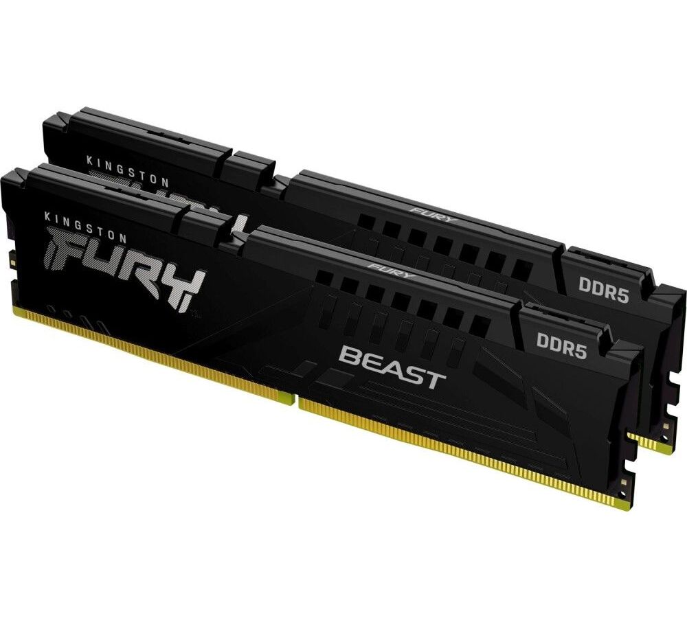 Оперативная память Kingston FURY Beast Black 16Gb DDR5 DIMM (kit 2x8Gb), 6000Mhz (KF560C40BBK2-16) память ddr4 16gb 2x8gb kit 3200mhz kingston fury beast rgb kf432c16bb2ak2 16