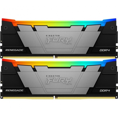 Оперативная память Kingston FURY Beast Black RGB DDR4 DIMM  32Gb (kit 2x16Gb), 3200Mhz (KF432C16RB12AK2/32) - фото 1