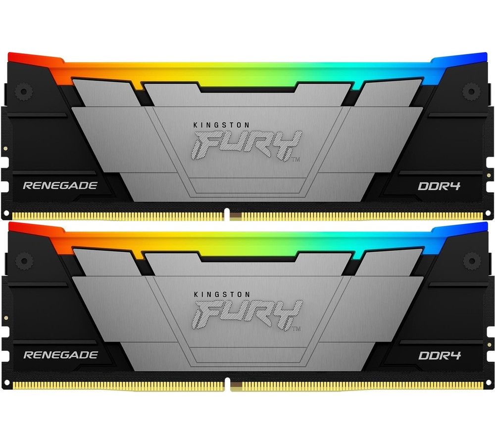 Оперативная память Kingston FURY Beast Black RGB DDR4 DIMM 32Gb (kit 2x16Gb), 3200Mhz (KF432C16RB12AK2/32) kingston ddr4 8gb 3200 mhz pc 25600 fury beast black rgb kf432c16bba 8 kf432c16bba 8