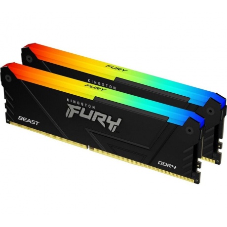 Оперативная память Kingston FURY Beast Black RGB DDR4 DIMM 64Gb (kit 2x32Gb), 3200Mhz (KF432C16BB2AK2/64) - фото 2