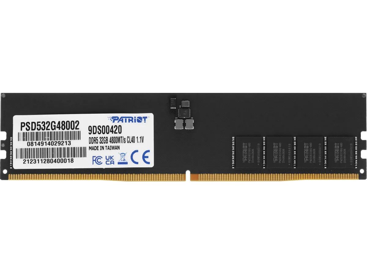цена Оперативная память Patriot DDR5 1x32ГБ 4800МГц, DIMM (PSD532G48002)