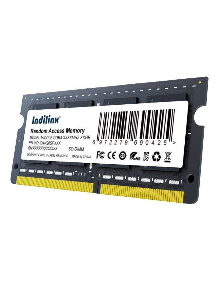 цена Оперативная память Indilinx DDR4 SO-DIMM 16Gb 3200MHz (IND-ID4N32SP16X)