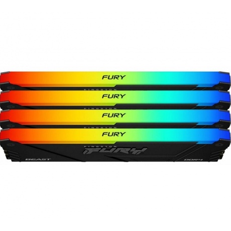 Оперативная память Kingston FURY Beast Black RGB DDR4 DIMM 64Gb (4х16Gb) 3200MHz (KF432C16BB12AK4/64) - фото 2