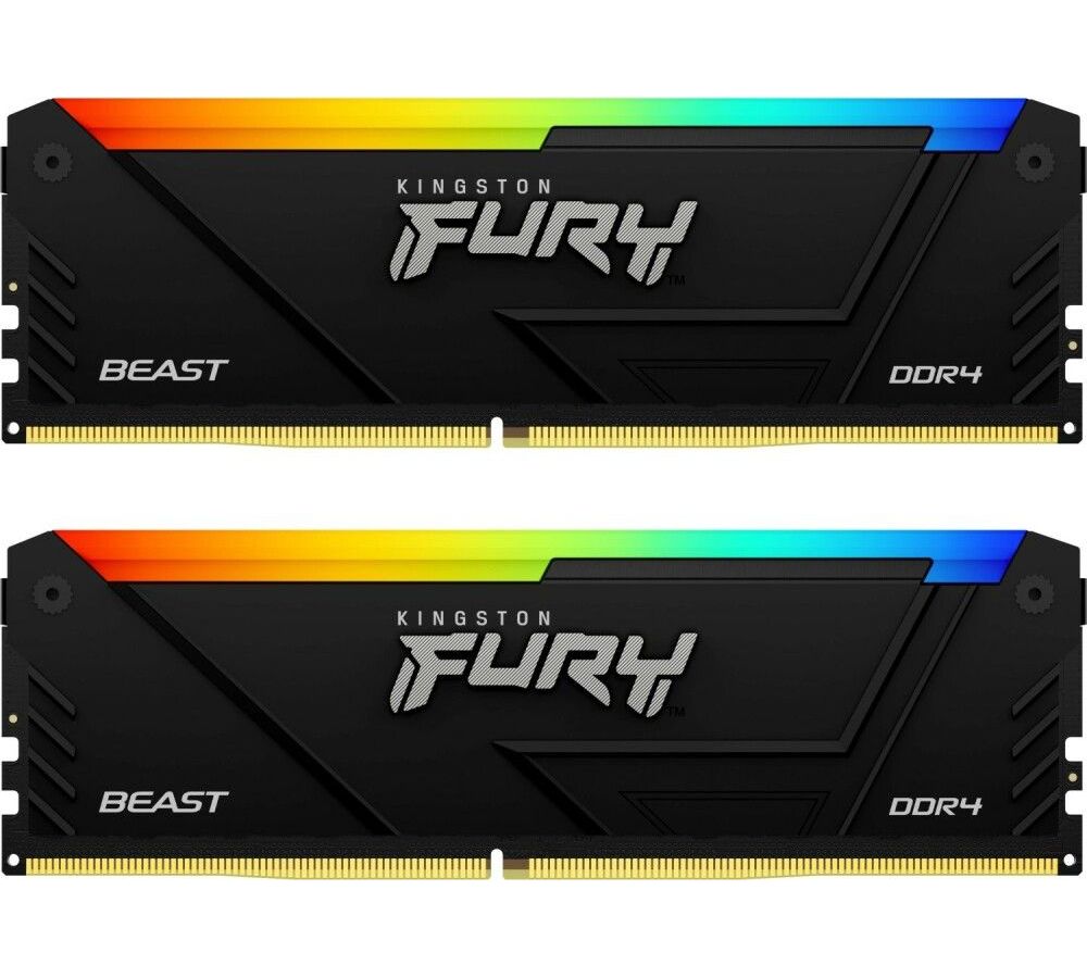 Оперативная память Kingston FURY Beast Black RGB DDR 4 DIMM 16Gb 3600Mhz kingston fury beast 16gb 3600mhz
