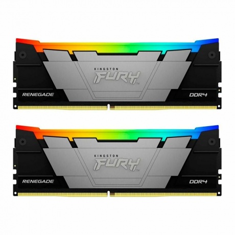 Оперативная память Kingston Fury Renegade Black RGB DDR4 DIMM 3200Mhz CL16 - 64Gb (2x32Gb) KF432C16RB2AK2/64 - фото 1