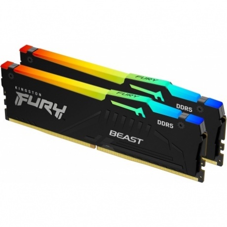 

Оперативная память Kingston Fury Beast RGB Black DDR5 DIMM 5600Mhz CL36 - 32Gb (2x16Gb) KF556C36BBEAK2-32