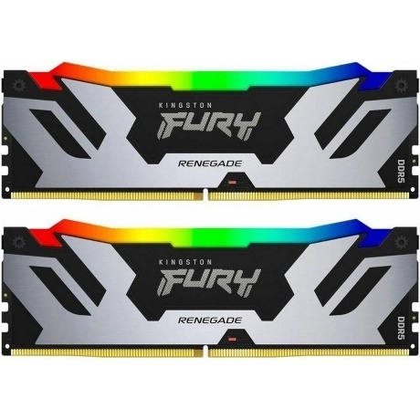 

Оперативная память Kingston Fury Renegade RGB XMP DDR5 DIMM 6400Mhz CL32 - 64Gb (2x32Gb) KF564C32RSAK2-64