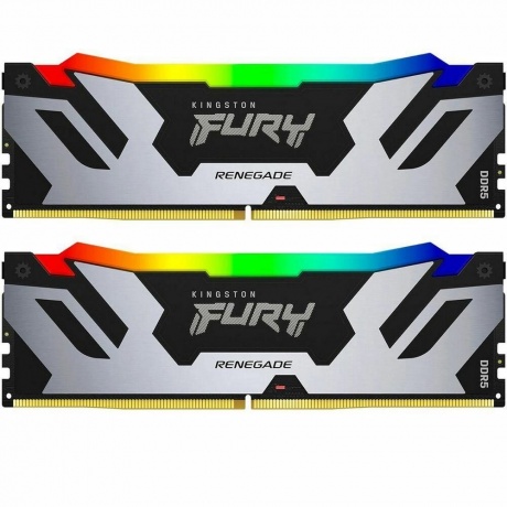 Оперативная память Kingston Fury Renegade RGB XMP DDR5 DIMM 6400Mhz CL32 - 64Gb (2x32Gb) KF564C32RSAK2-64 - фото 1