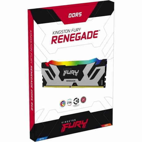 Оперативная память Kingston Fury Renegade Silver RGB DDR5 DIMM 6800MHz CL36 - 16Gb KF568C36RSA-16 - фото 4