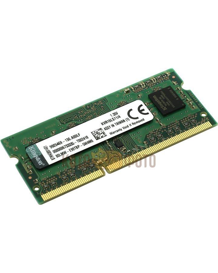 Память оперативная DDR3L Kingston 4Gb (KVR16LS11/4) оперативная память для компьютера kingston kvr16ln11 8wp dimm 8gb ddr3l 1600 mhz kvr16ln11 8wp