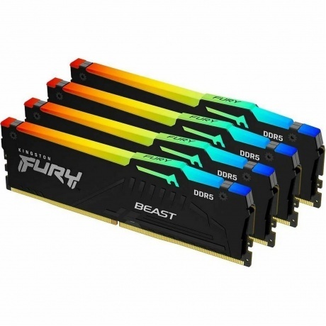 

Память оперативная Kingston 64GB 5200MT/s DDR5 KF552C40BBAK4-64 CL40 DIMM (Kit of 4) FURY Beast RGB XMP