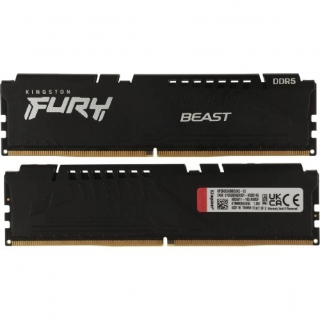 Модуль памяти 32Gb DDR5 (2x16Gb) UDIMM Kingston <PC5-48000, 6000...