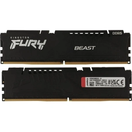 Модуль памяти 32Gb DDR5 (2x16Gb) UDIMM Kingston <PC5-48000, 6000...