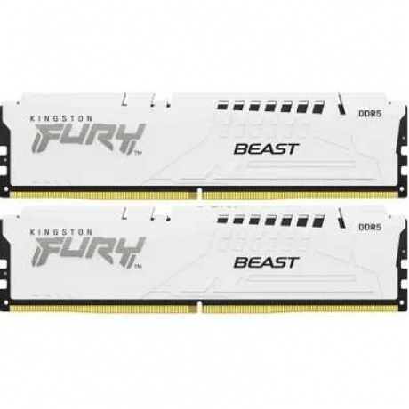 

Оперативная память Kingston DDR5 DIMM FURY Beast White 64Gb (kit 2x32Gb), 6400Mhz, [KF564C32BWK2-64] CL32