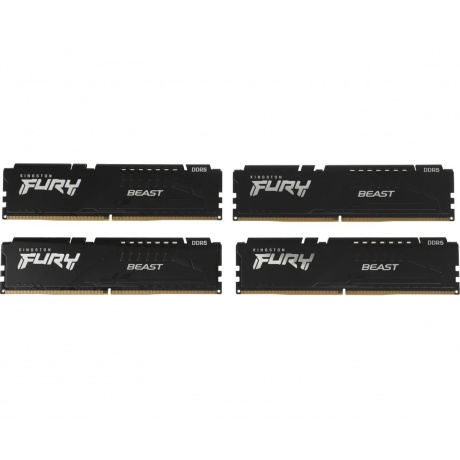 

Оперативная память Kingston DDR5 DIMM FURY Beast Black 64Gb (kit 4x16Gb), 6000Mhz, [KF560C40BBK4-64] CL40