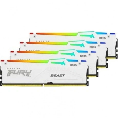 Оперативная память Kingston DDR5 DIMM FURY Beast White RGB 64Gb ...