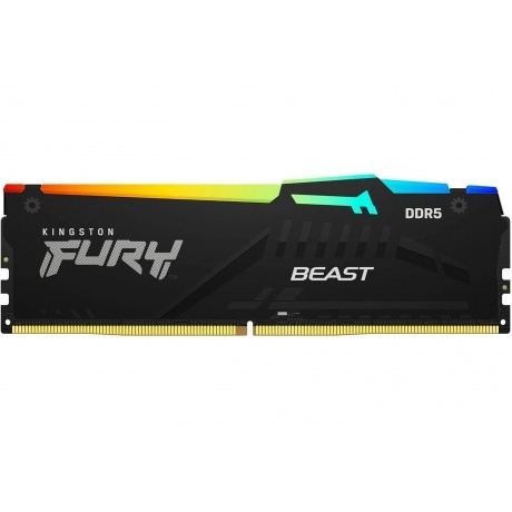 

Оперативная память Kingston DDR5 DIMM FURY Beast Black RGB 16Gb, 6000Mhz [KF560C30BBA-16] CL30