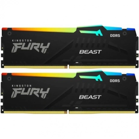 Оперативная память Kingston DDR5 DIMM FURY Beast Black RGB 16Gb ...