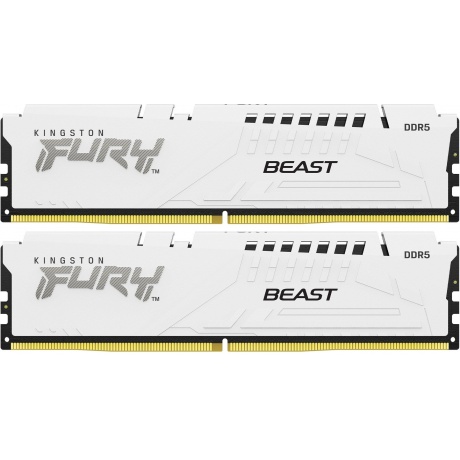 

Оперативная память Kingston DDR5 DIMM FURY Beast White 32Gb (kit 2x16Gb), 5200Mhz, [KF552C40BWK2-32] CL40