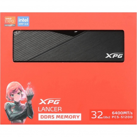 Память оперативная A-Data DDR5 2x32GB 6400MHz (AX5U6400C3232G-DCLABK) - фото 4