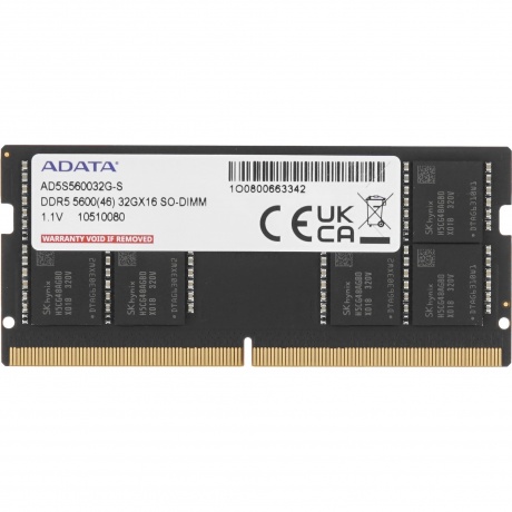 Память оперативная A-Data DDR5 32GB 5600MHz (AD5S560032G-S) - фото 1