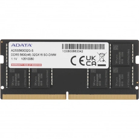 Память оперативная A-Data DDR5 32GB 5600MHz (AD5S560032G-S)