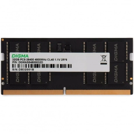 Память оперативная Digma DDR5 32GB 4800MHz (DGMAS54800032D)