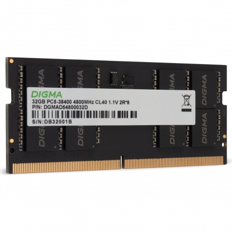 Память оперативная Digma DDR5 32GB 4800MHz (DGMAS54800032D) - фото 4