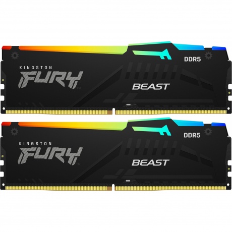 

Память оперативная Kingston DDR5 2x32GB 6000MHz Fury Beast Black RGB RTL Gaming (KF560C36BBEAK2-64)