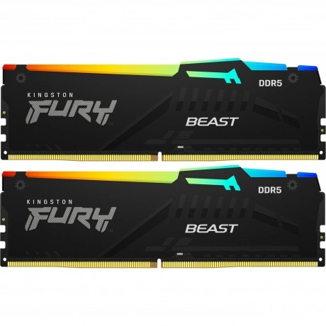 Память оперативная Kingston DDR5 2x32GB 6000MHz Fury Beast Black...