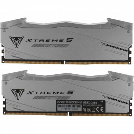 Память оперативная Patriot DDR5 2x16GB 8000MHz Viper Xtreme 5 RGB RTL Gaming (PVXR532G80C38KM)