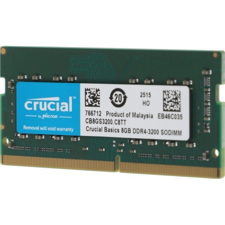 Память оперативная Crucial 8GB Basic SODIMM DDR4-3200 (CB8GS3200) - фото 2