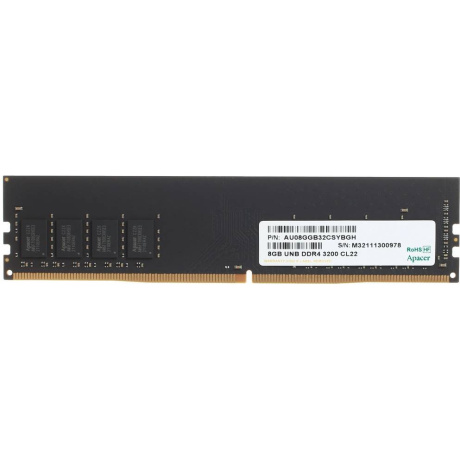 Оперативная память Apacer, DDR4, 8GB (1x8GB), 3200MHz, CL22, DIMM - фото 1