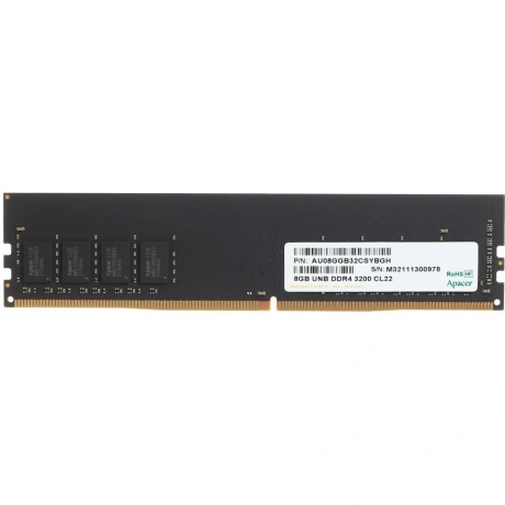 Оперативная память Apacer, DDR4, 8GB (1x8GB), 3200MHz, CL22, DIM...