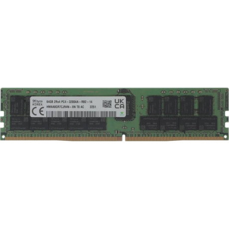Оперативная память Hynix, DDR4, 64GB (1x64 GB), 3200 MHz, CL22, RDIMM фото