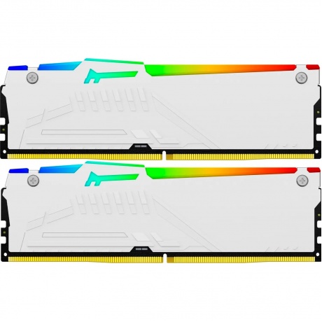 Оперативная память Kingston Fury Beast, DDR5, 32Gb (2x16GB), 6000MHz, CL30, DIMM, с радиатором, RGB, белый - фото 4